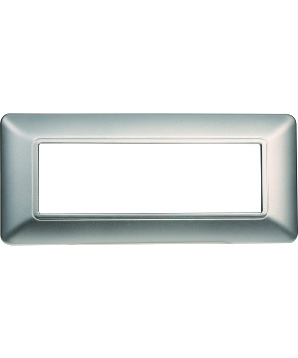 ETTROIT Placca Plastica Serie Solar 6P Colore Silver Compatibile Con Bticino Matix