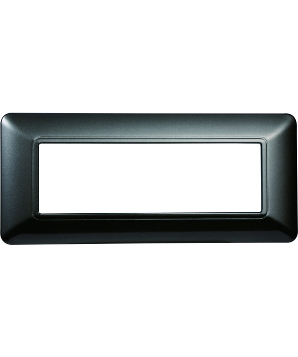 ETTROIT Placca Plastica Serie Solar 6P Colore Acciaio Scuro Compatibile Con Bticino Matix