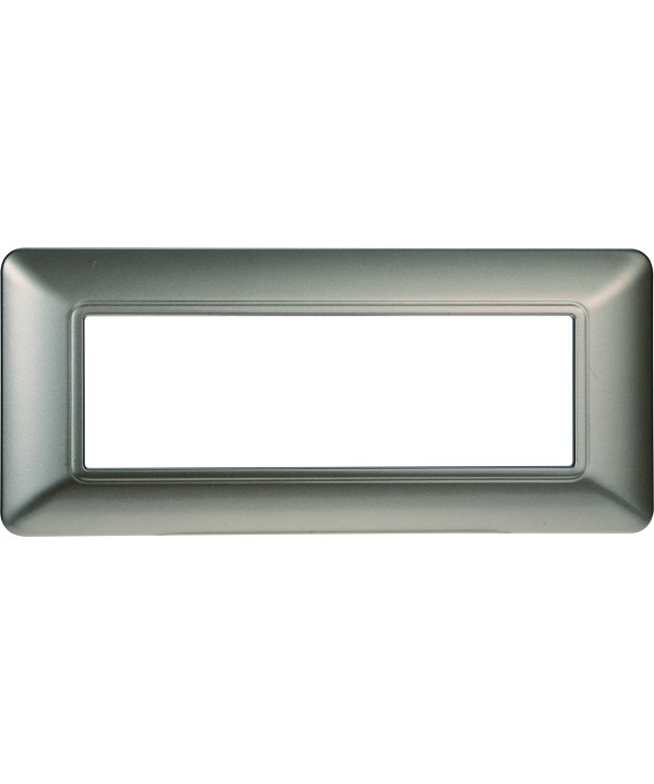 ETTROIT Placca Plastica Serie Solar 6P Colore Titanio Compatibile Con Bticino Matix