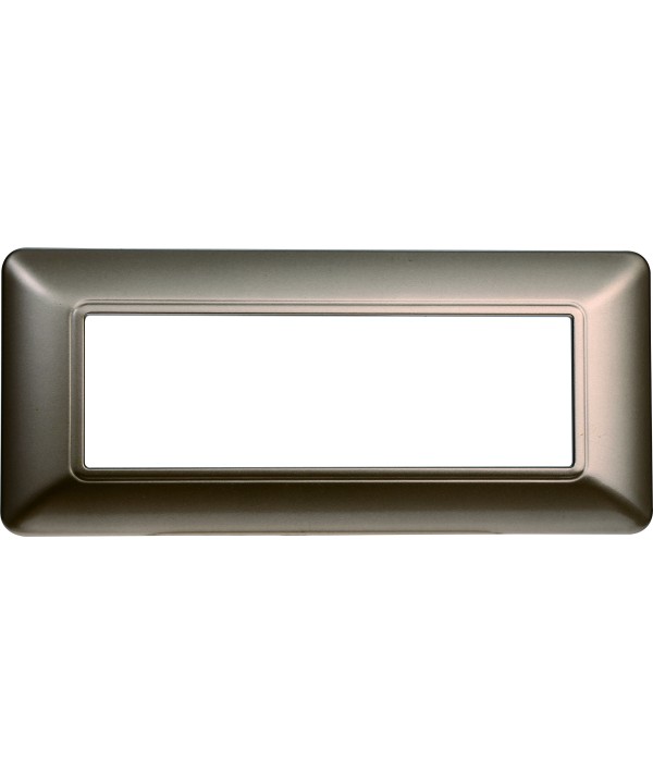 ETTROIT Placca Plastica Serie Solar 6P Colore Bronzo Compatibile Con Bticino Matix