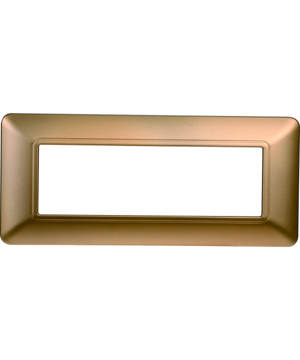 ETTROIT Placca Plastica Serie Solar 6P Colore Oro Compatibile Con Bticino Matix