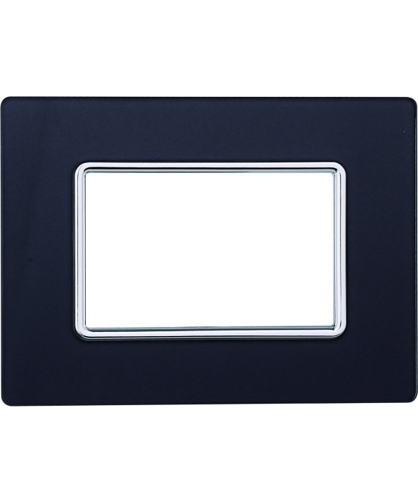 ETTROIT Placca In Vetro Serie Solar 3P Colore Acciaio Scuro Compatibile Con Bticino Matix