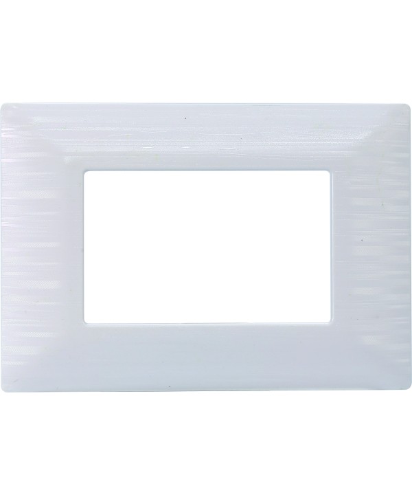 ETTROIT Placca Plastica Serie Solar 3P Colore Bianco Satinato Compatibile Con Bticino Matix