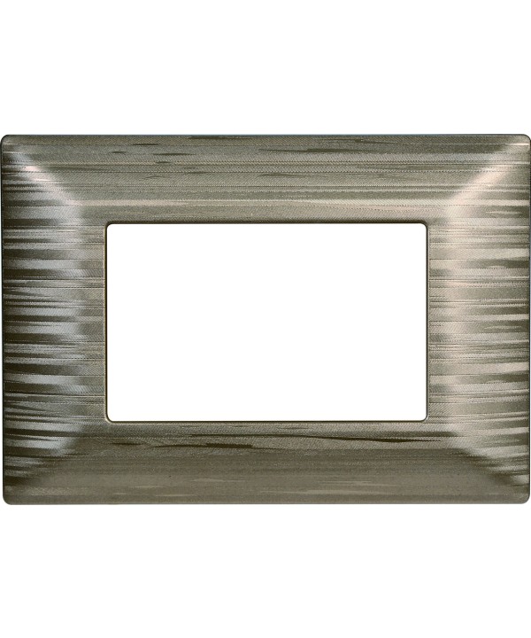 ETTROIT Placca Plastica Serie Solar 3P Colore Oro Satinato Compatibile Con Bticino Matix