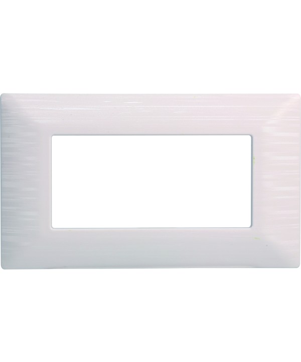 ETTROIT Placca Plastica Serie Solar 4P Colore Bianco Satinato Compatibile Con Bticino Matix