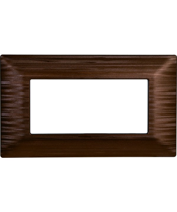 ETTROIT Placca Plastica Serie Solar 4P Colore Bronzo Satinato Compatibile Con Bticino Matix