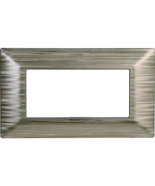 ETTROIT Placca Plastica Serie Solar 4P Colore Oro Satinato Compatibile Con Bticino Matix