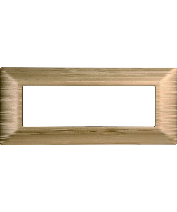 ETTROIT Placca Plastica Serie Solar 6P Colore Oro Satinato Compatibile Con Bticino Matix