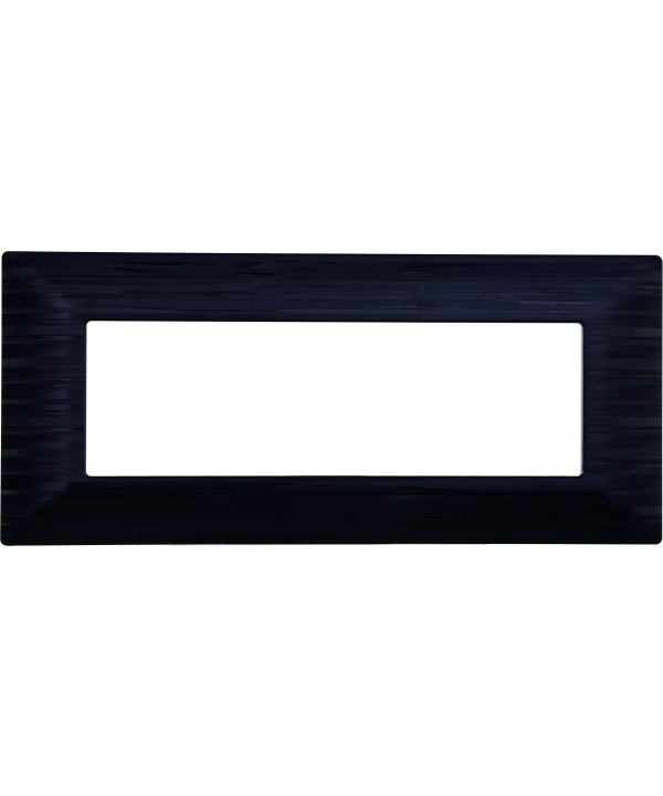 ETTROIT Placca Plastica Serie Solar 6P Colore Nero Satinato Compatibile Con Bticino Matix