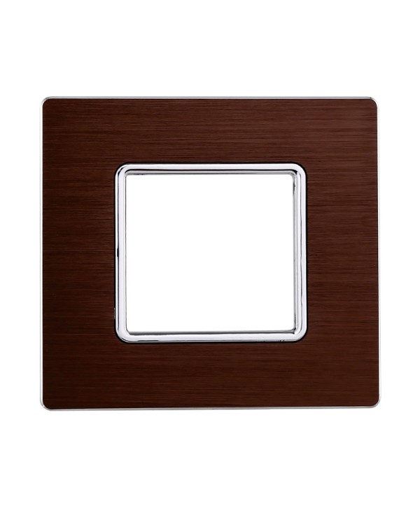 ETTROIT Placca In Alluminio Serie Solar 2P Colore Bronzo Compatibile Con Bticino Matix