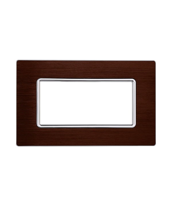 ETTROIT Placca In Alluminio Serie Solar 4P Colore Bronzo Compatibile Con Bticino Matix