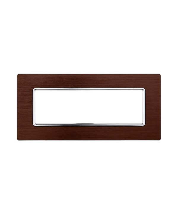 ETTROIT Placca In Alluminio Serie Solar 6P Colore Bronzo Compatibile Con Bticino Matix