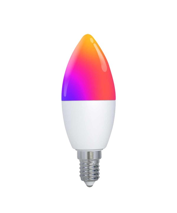 Lampadina Matter LED Wifi Smart Multicolore RGB Dimmerabile E14 6W 470Lm App Compatibile con Amazon Alexa e Google Home