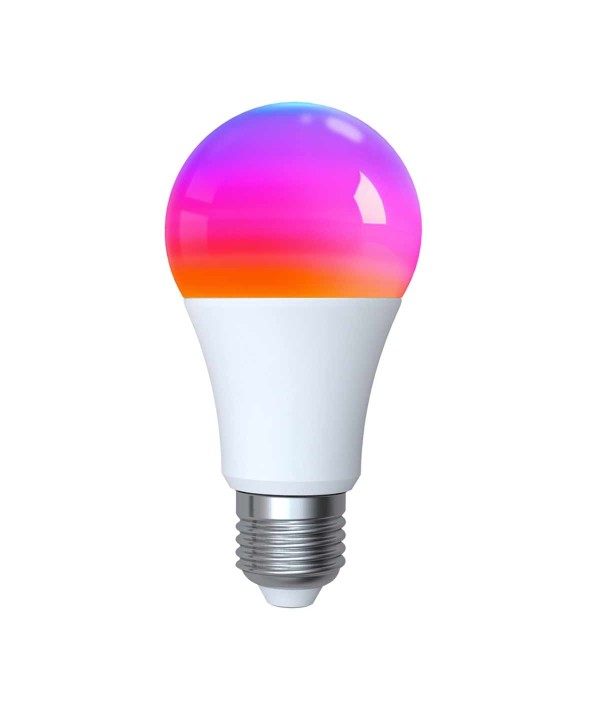 Lampadina Matter LED Wifi Smart Multicolore RGB Dimmerabile E27 9W 806Lm App Compatibile con Amazon Alexa e Google Home