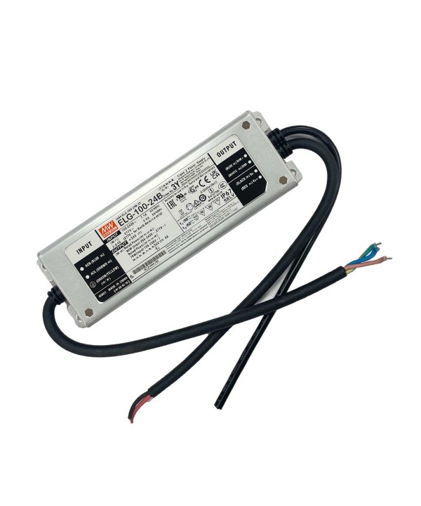 MeanWell ELG-100-24B-3Y Alimentatore Dimmerabile 0-10V PWM Resistenza IP67 96W 24V 4A Input 220V e 110V