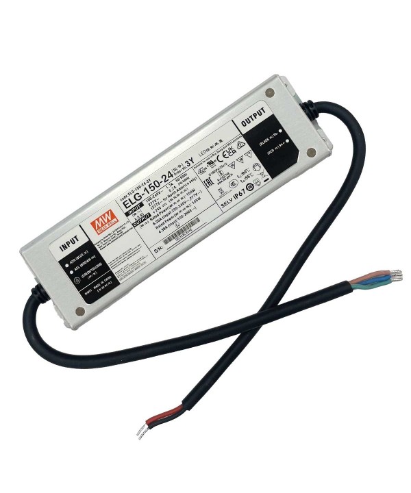 MeanWell ELG-150-24-3Y Alimentatore IP67 150W 24V 6,25A Input 220V e 110V