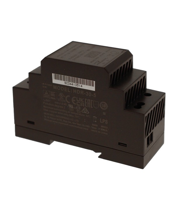MeanWell HDR-30-5 Trasformatore Rotaia Industriale 5V 15W 3A Barra Guida DIN Rail Power Supply Universale