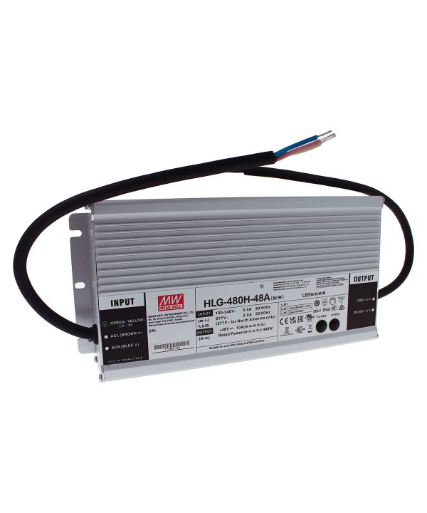 MeanWell HLG-480H-48A Alimentatore IP67 480W 48V 10A Input 220V e 110V