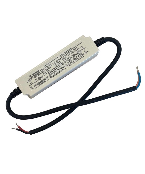 MeanWell LPF-16-24 Alimentatore Led Driver CC CV 24V 0,67A 16W IP67 Input 220V e 110V