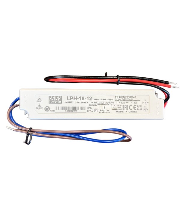 MeanWell LPH-18-12 Alimentatore 18W 12V 1,5A IP67