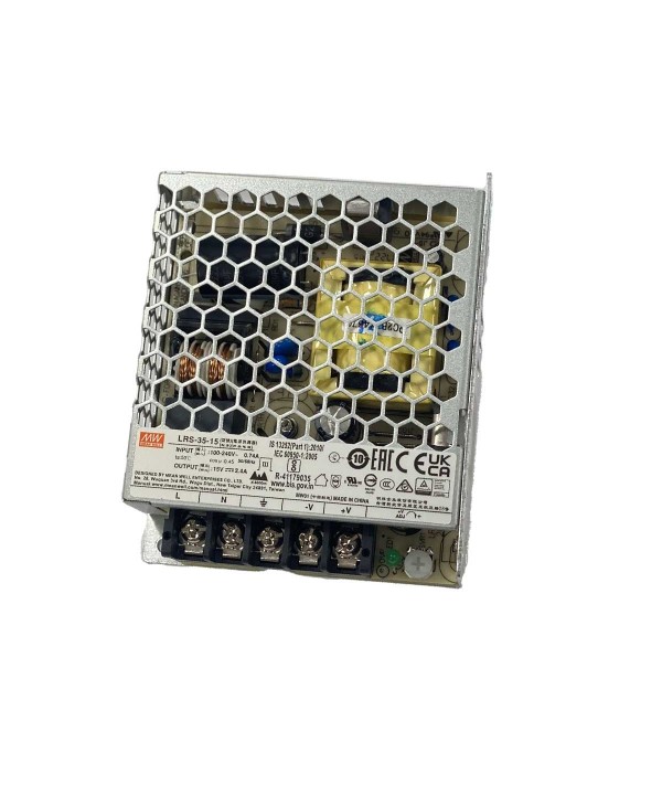 MeanWell LRS-35-15 Alimentatore Trasformatore 35W 15V 2,4A IP20 Input 220V e 110V