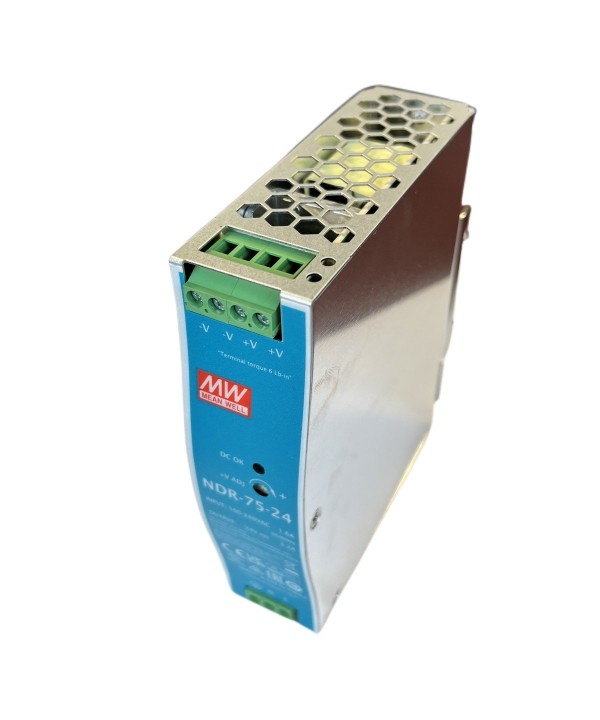 MeanWell NDR-75-24 Trasformatore Rotaia Industriale 24V 75W 3,2A Barra Guida DIN Rail Power Supply Input 220V 110V