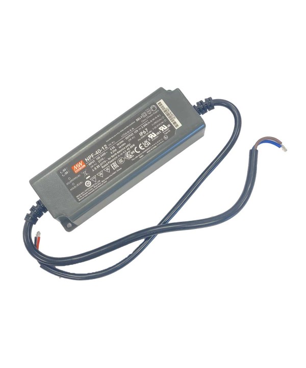 MeanWell NPF-40-12 Alimentatore Trasformatore IP67 40W 12V 3,34A Input 220V e 110V