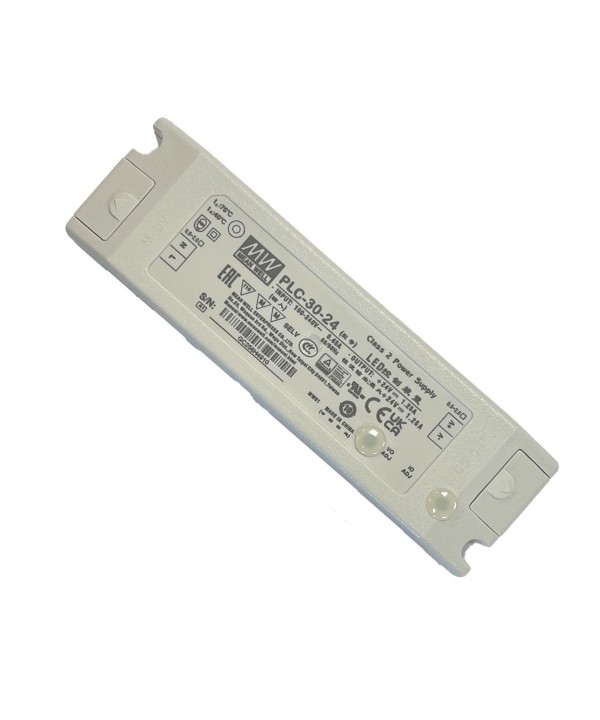 Meanwell PLC-30-24 Alimentatore 24V 1,25A 30W Con Scatola Chiusa In Plastica Input 220V e 110V