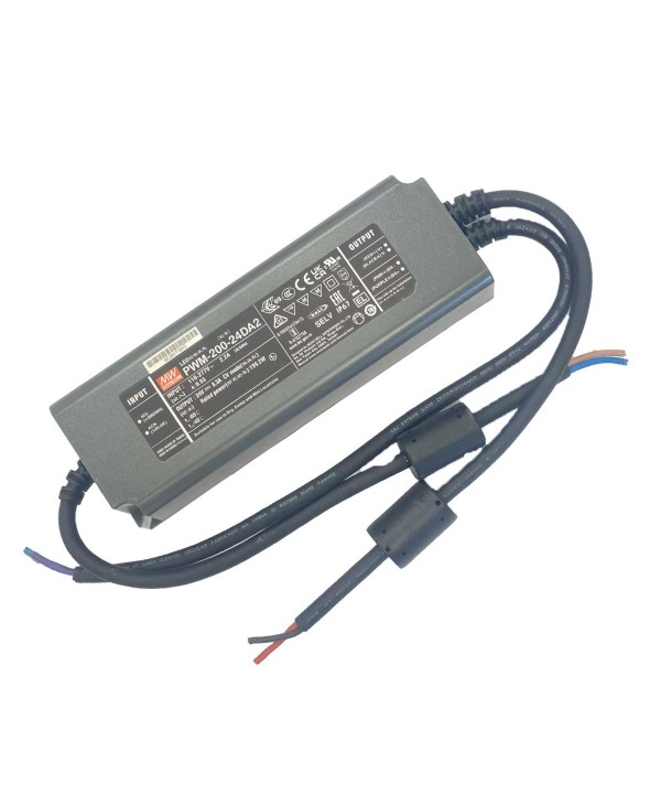 MeanWell PWM-200-24DA2 Alimentatore Led Dimmerabile DALI e DALI-2 200W 24V 8,3A IP67 Input 220V e 110V