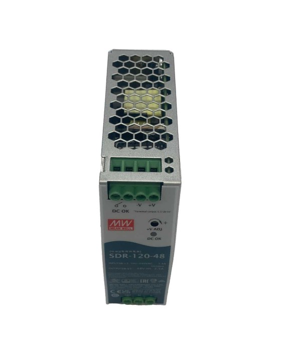 MeanWell SDR-120-48 Alimentatore DIN RAIL 120W 48V 2,5A Per Automazione Industriale Input 220V 110V