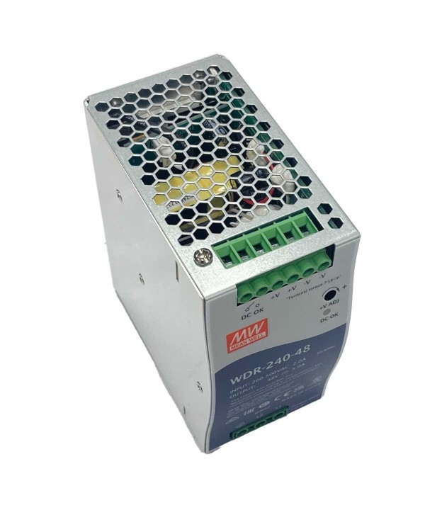 MeanWell WDR-240-48 Alimentatore Slim DIN Rail 240W 48V 5A Input 180-550V