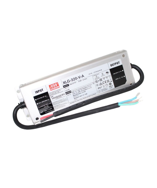 MeanWell XLG-320-V-A Alimentatore Led Driver 24V 13A 312W 12V 18A 216W IP67 Input 220V e 110V