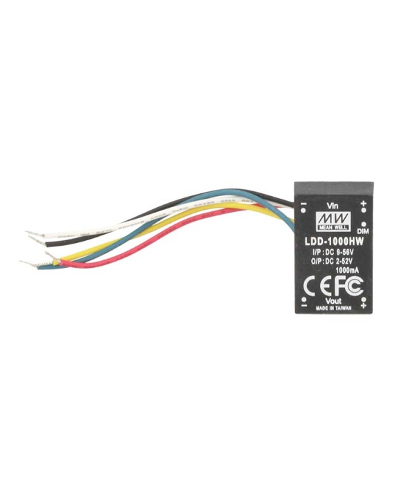 DC/DC Step Down Converter Meanwell LDD-1000HW 1000mA da DC9-56V a DC2-52V