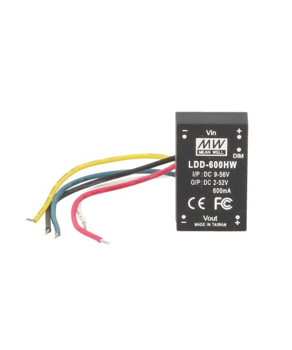 DC/DC Step Down Converter Meanwell LDD-600HW 600mA da DC9-56V a DC2-52V