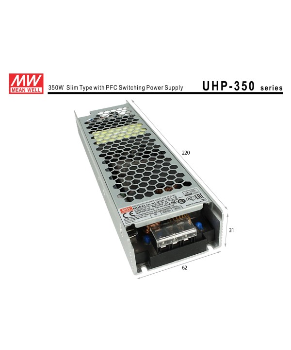 Alimentatore MeanWell CV 12V 350W 29,2A Senza Ventola UHP-350-12 Trasformatore Da AC 220V A DC 12V Per Luci Led Interno