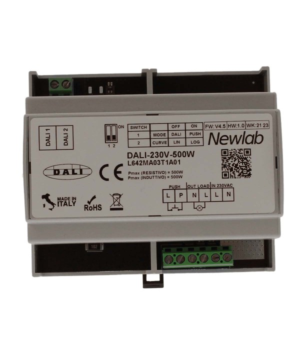 NEWLAB PUSH-230V-500W Led Dimmer Taglio di Fase Da Guida DIN Con Ingresso Pulsante 110V 220V Max 500W