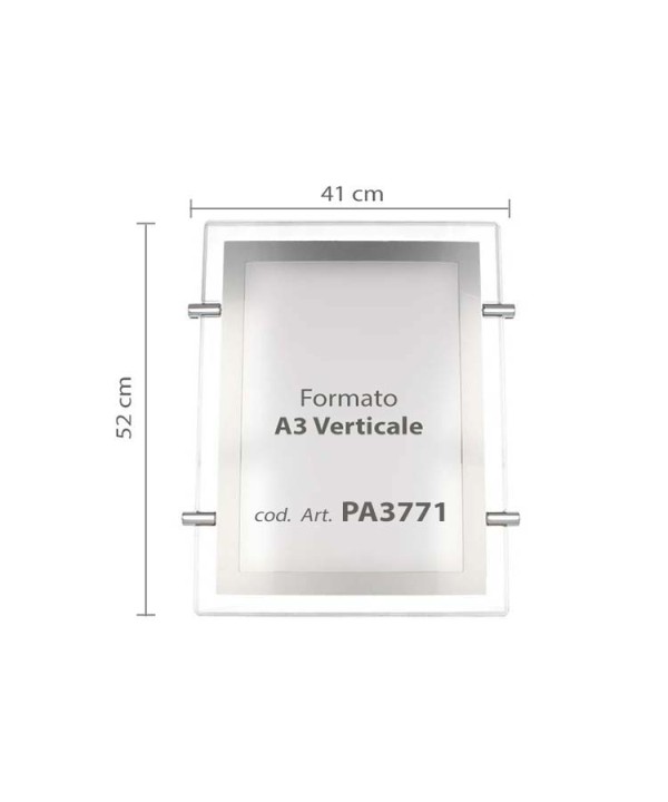 Pannello Led Pubblicitario A3 Verticale 12V 8W