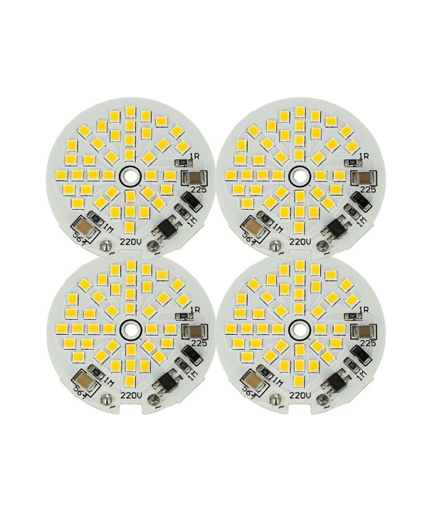 4 PZ Scheda Led AC 220V 5W Bianco Neutro 4500K Piastra Led Plate Modulo Diametro 48mm 40 Smd 2835