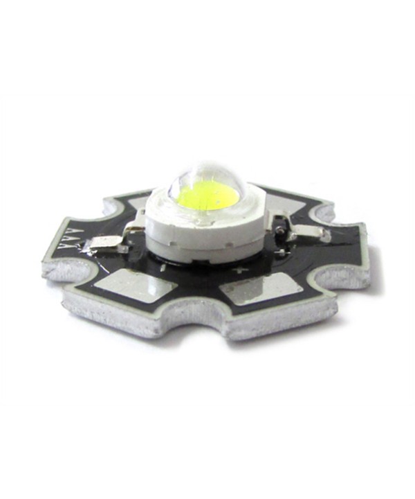Power Led 1W Bianco Naturale 4000K-4500K 100 Lumen 350mA 3-3.4V Piastra Dissipatore Inclusa