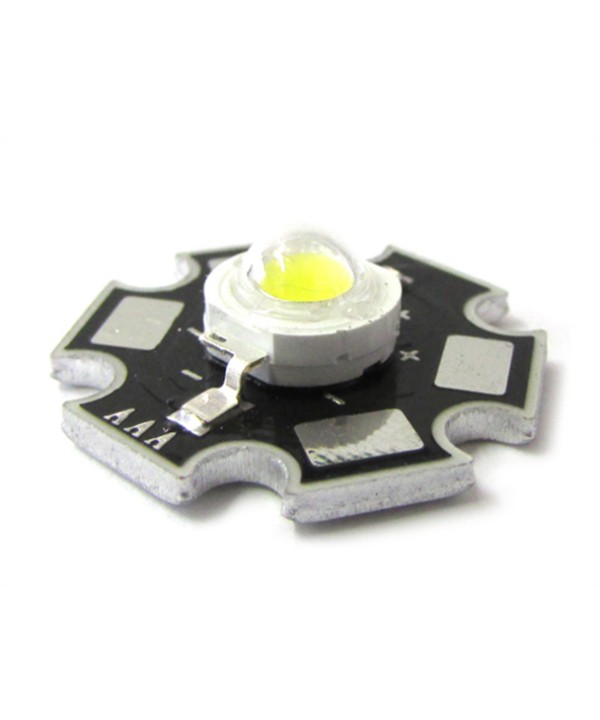 Power Led 3W Bianco Caldo 3000K-3500K 200 Lumen 700mA Piastra Dissipatore Inclusa