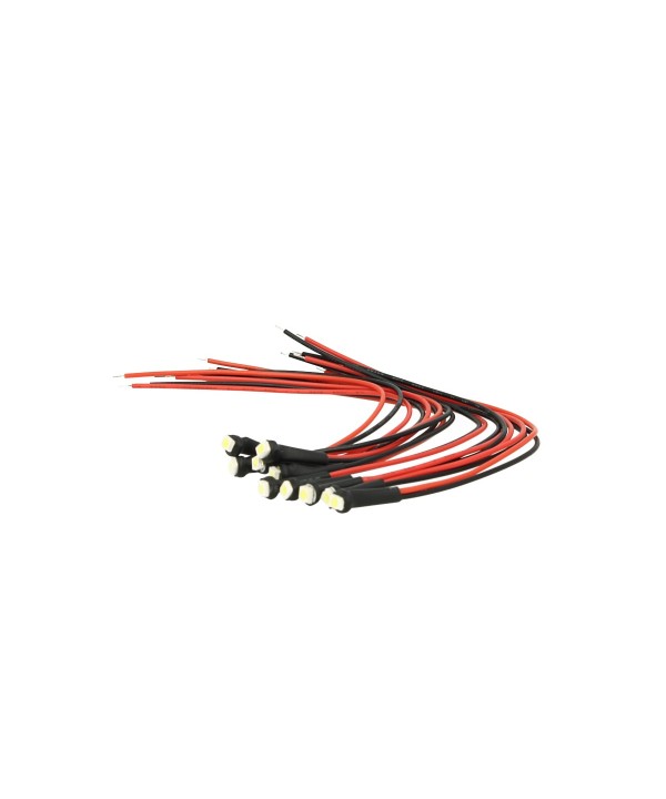 10 Pezzi Micro Mini Lampada Led Con Filo 6V Smd 3528 Colore Giallo Luci Spia Per Moto Epoca