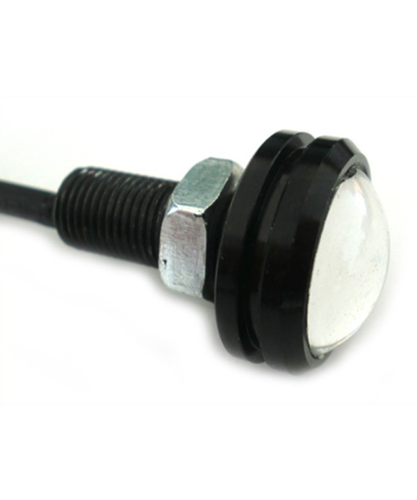 Power Led A Bottone Modello Slim 12V 2W Bianco Freddo IP67 Eagle Eye Led Luci Diurne Carcassa Nera