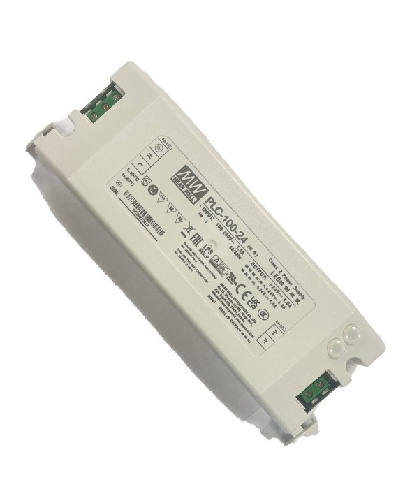 Meanwell PLC-100-24 Alimentatore 24V 4A 100W Con Scatola Chiusa In Plastica Input 220V e 110V