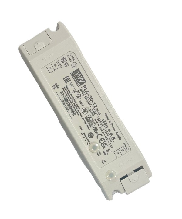 Meanwell PLC-30-12 Alimentatore 12V 2,5A 30W Con Scatola Chiusa In Plastica Input 220V e 110V