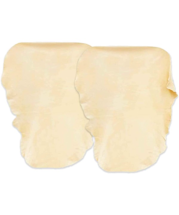 2 Pezzi Spugna Panno Vera Pelle di Daino Camoscio Scamosciata Forma Irregolare Misura 40X50cm
