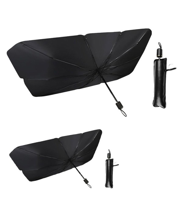 2 Pezzi Ombrello Parasole Auto per Parabrezza 125X65cm + 140X79cm