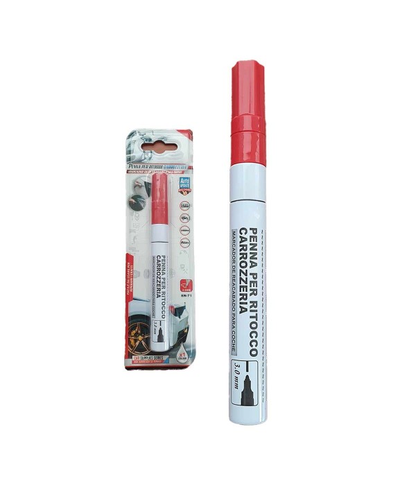Penna Ritocco Carrozzeria Rosso Cancella Graffi Leggeri
