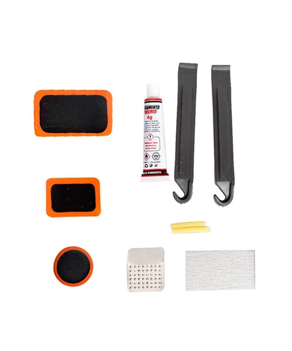Kit Riparazione per Pneumatici Bicicletta Riparazione Camera d'Aria Bici Moto Veicoli con Pneumatici in Gomma Kit da 12 Pezzi
