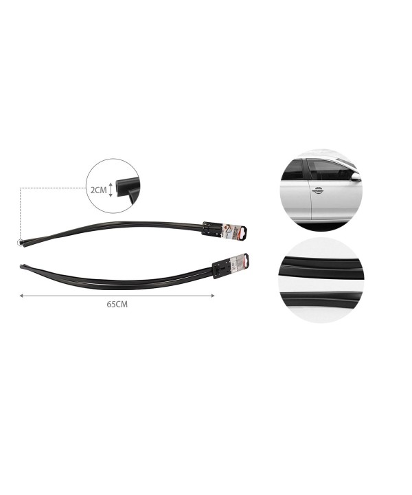 2 Pezzi Guarnizione Portiera Auto Universale 65cm X 2 Nero