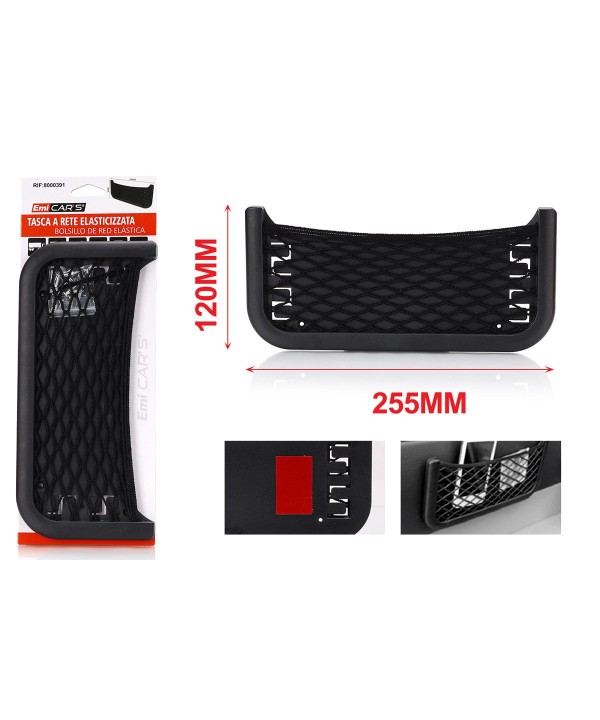 Tasca Oganizer a Rete Elasticizzata Portaoggetti 255X120X5mm per Universale Sedile Auto Car